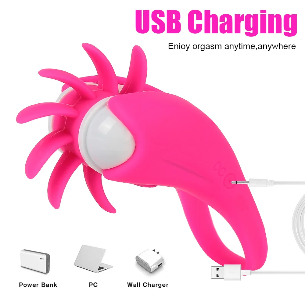 IKOKY вращающееся кольцо на член для стимуляции вагины клитора орального массажа