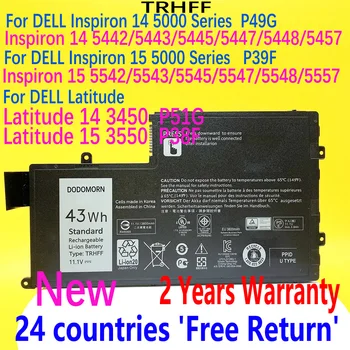 DODOMORN NEW TRHFF Battery For DELL Inspiron 14 5445/5447/5448/5457 15 5545/5547/5548/5557 Latitude 14-3450 15-3550 Laptop 43Wh