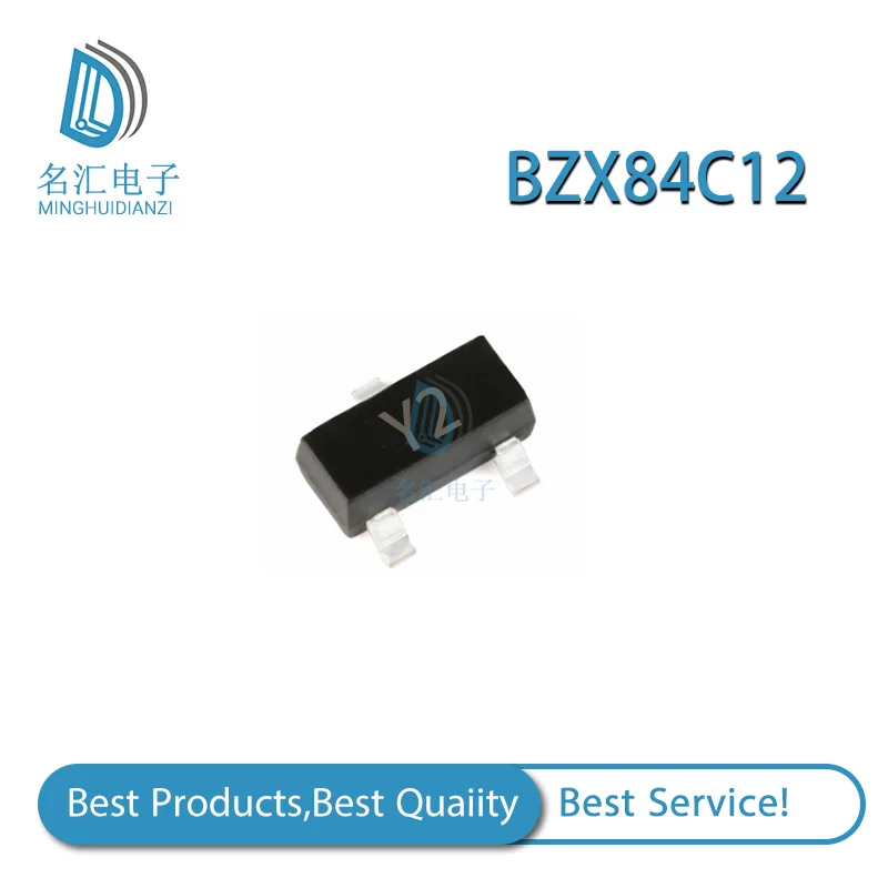 

500 шт. BZX84C12 BZX84-C12 BZX84 Печатный Y2 Y2W 12V SOT-23 оригинальный запас