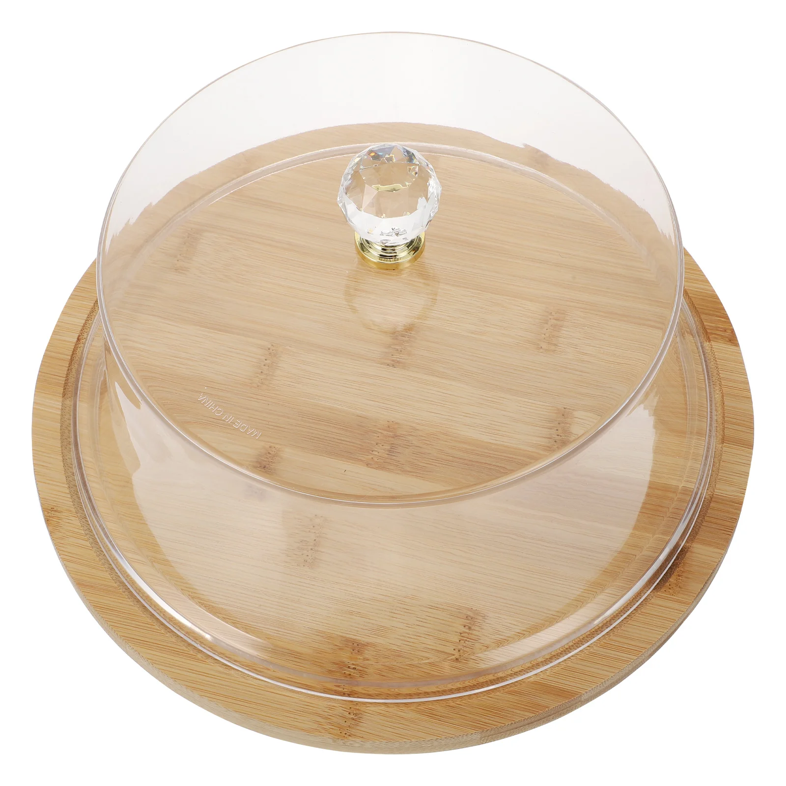 

Cake Cover Domeplatter Tray Dessert Standserving Display Plate Server Woodholder Cheese Cloche Covers Bread Bell Hood Acrylic