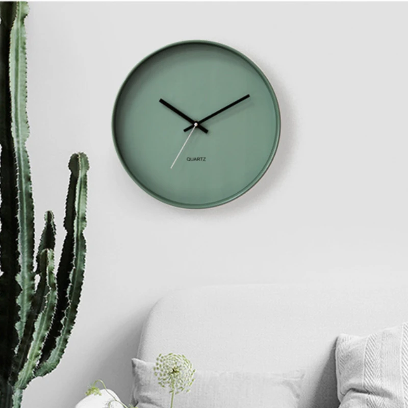 

Nordic Style Wall Clock Modern Design Silent Stylish Wall Clock Creative Round Bedroom Relogio De Parede Minimalist Decor