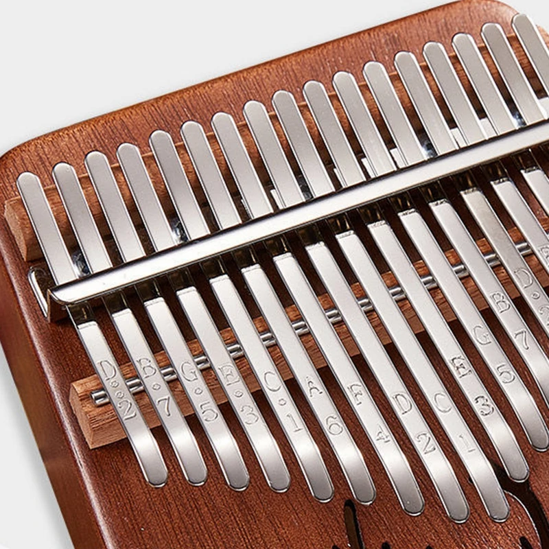17 Keys Moon Cats Kalimba Creative Hollow Out Animals Pattern Mahogany Wooden Handmade Students Keyboard Musical Instruments Hot