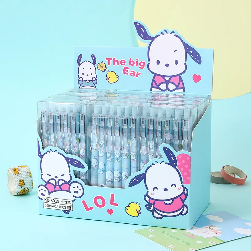 

12Pcs Sanrio Kawaii Pochacco Neutral Pen Anime Student Examination Homework Press Signature Stationery Baby Toys Girls