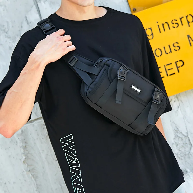 Men's Crossbody Shoulder Bag  Multi-Functional Large Capacity Chest Bag Casual Bag