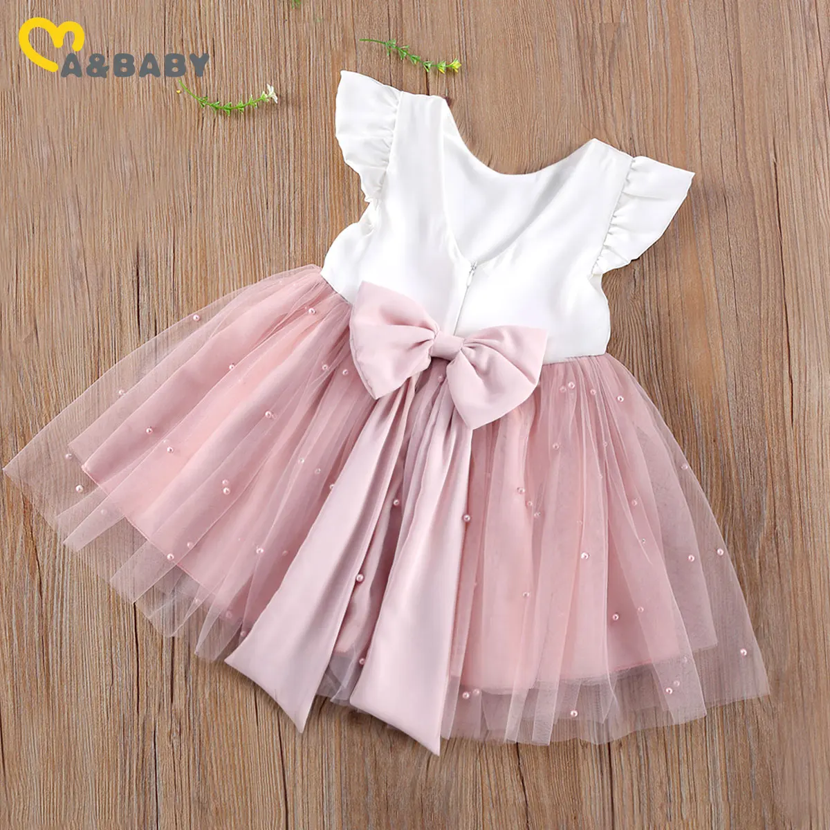 

Baby 6M-5Y Princess Toddler Kid Child Girl Tutu Dress Pearl Tulle Party Wedding Birthday Valentines Day Dresses For Girls
