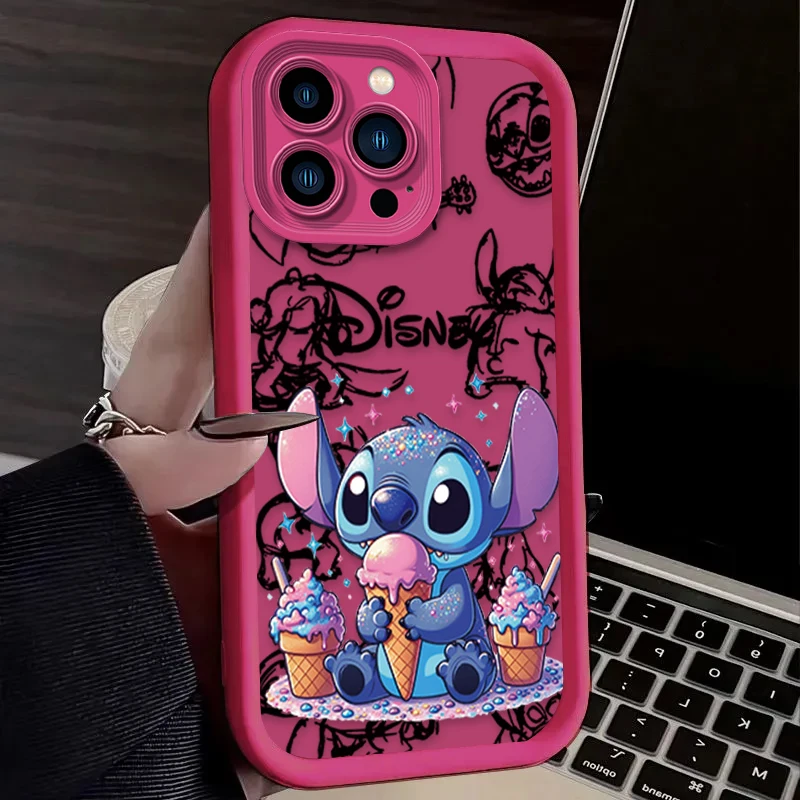 Чехол Cutes Disneys Stitchs для iPhone 16 15 14 13 12 11 Pro Max Mini XR XS X 7 8 Plus мягкая задняя крышка из ТПУ