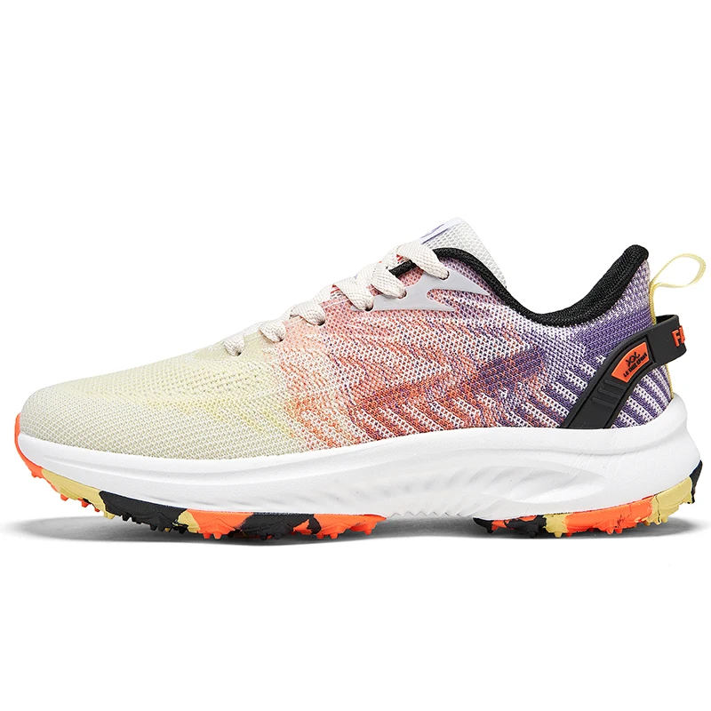 2022 New Summer Breathable Golf Shoes Men's Fashion Comfortable Sports Shoes Lace-up Non-slip Spikeless Golf Shoes for Men