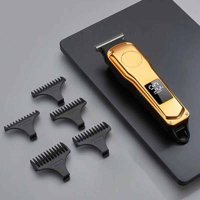 

Barbershop Professional Barber Scissors USB Rechargeable Cordless Men's Beard Trimmer Home LCD Display Electric Hair Clipper
