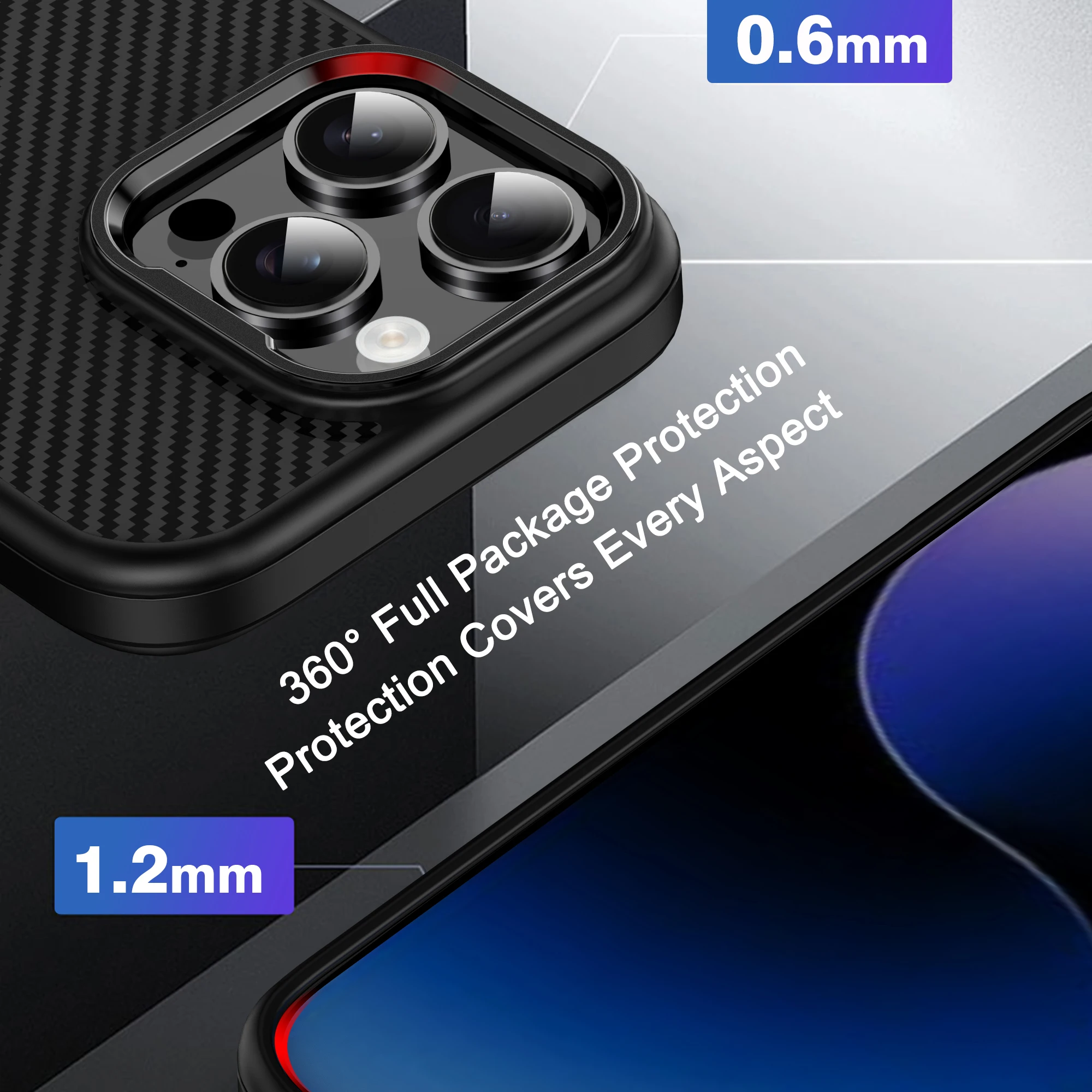 Чехол IPAKY для iPhone 16 чехол Pro Plus рамка из углеродного волокна оригинальный