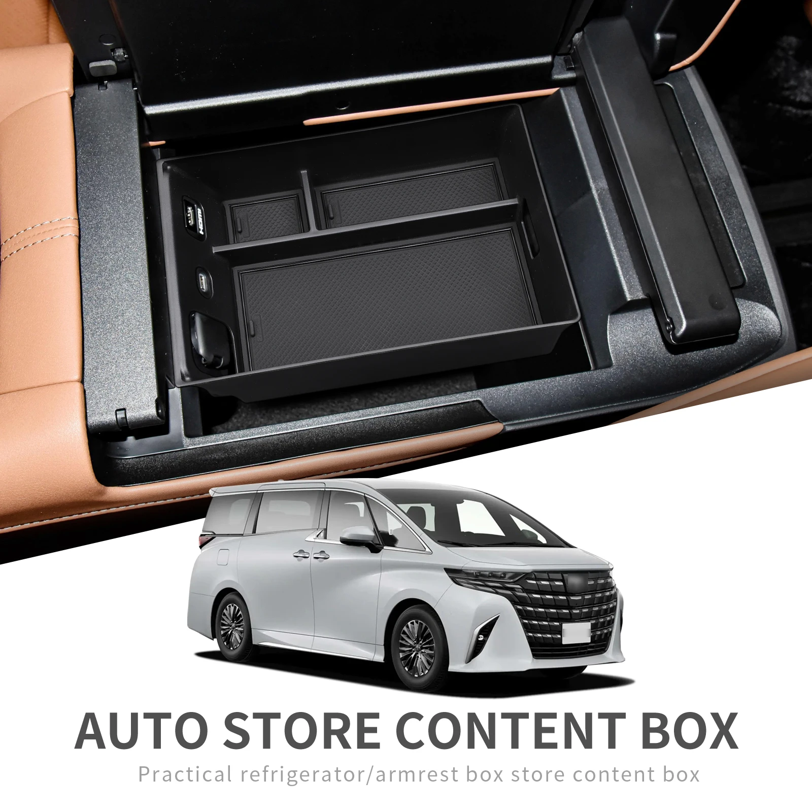 Для Toyota Alphard Verfire 40 Series 2023 2024 центральная консоль подлокотник ящик для хранения