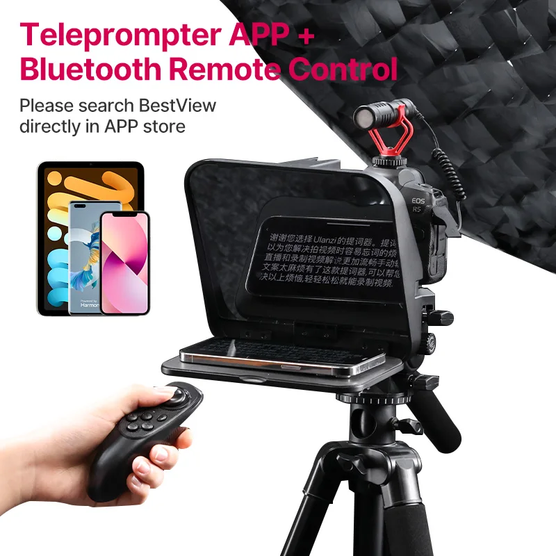 Универсальный телесуфлер Ulanzi RT02 DSLR камера смартфон планшет ноутбук прямая