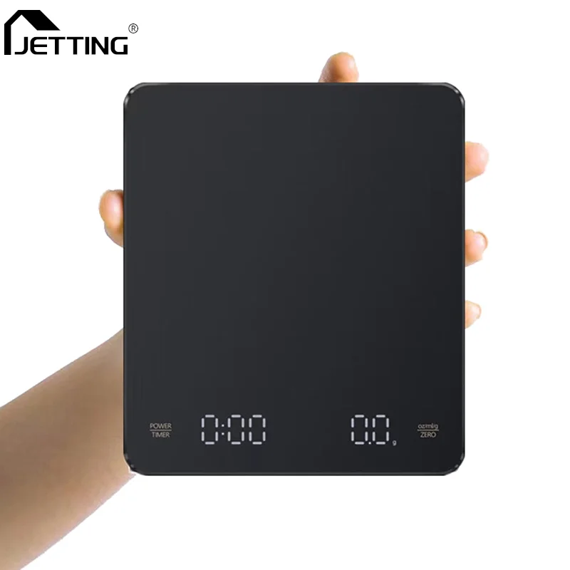 

1pc Black Mirror Basic Electronic Scale Built-in Auto Timer Pour Over Espresso Smart Coffee Scale Kitchen Tool