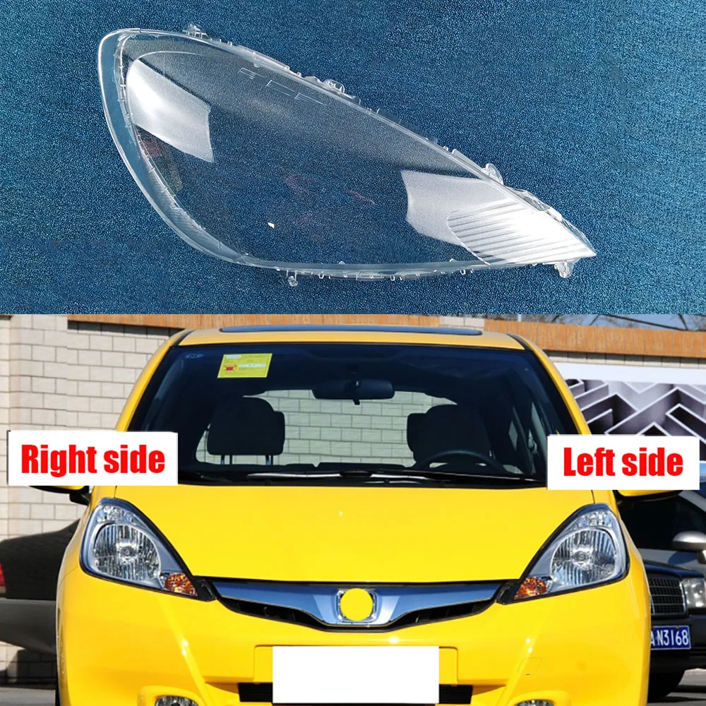 Headlights Cover Shell Headlamp Cover Lamp Shell Replace Original Lampshade Plexiglass For Honda Fit Jazz Hatchback 2011-2013