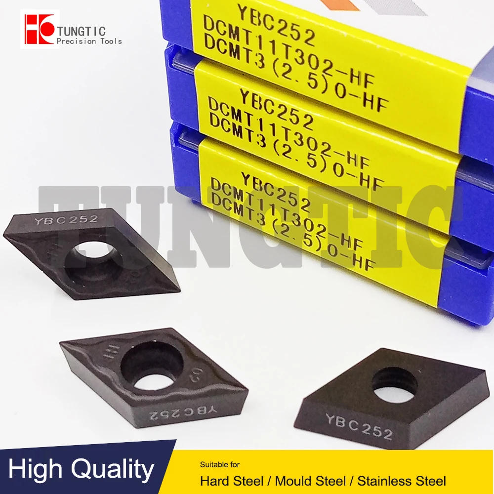 

DCMT11T302-HF YBC252 Фрезерный резец фрезерный станок с ЧПУ фрезерный станок Инструменты для обработки токарного станка режущий инструмент инструм...