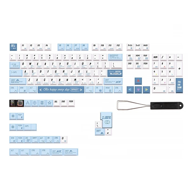 

Колпачки для ключей в стиле программатора, 136 клавиш, колпачки для ключей вишневого профиля, колпачки для ключей с сублимационной печатью для механической клавиатуры Cherry Mx