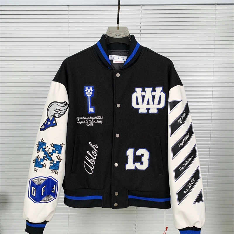 

2023ss New Style Embroidery Stitched Leather Diamond High-Quality Men's And Women's Baseball Uniforms