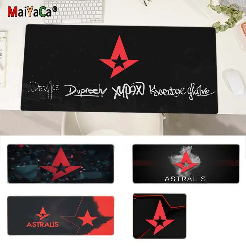 

MaiYaCa Astralis Logo Cool New Large Gaming Mouse Pad XL Locking Edge For Large Edge Locking Speed Version Game Keyboard Pad