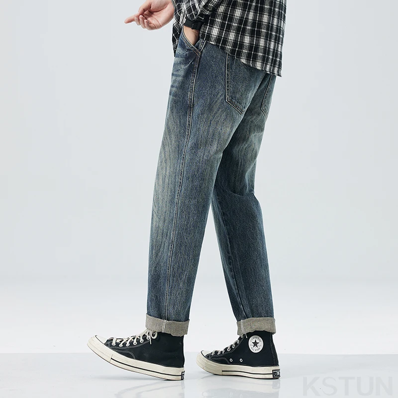 KSTUN мужские винтажные мешковатые брюки джинсы-шаровары свободного покроя
