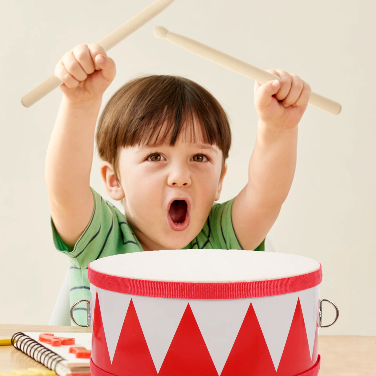 

Children's Snare Drum Kids Plaything Music Toys Percussion Instrument Wooden Musical Toddler