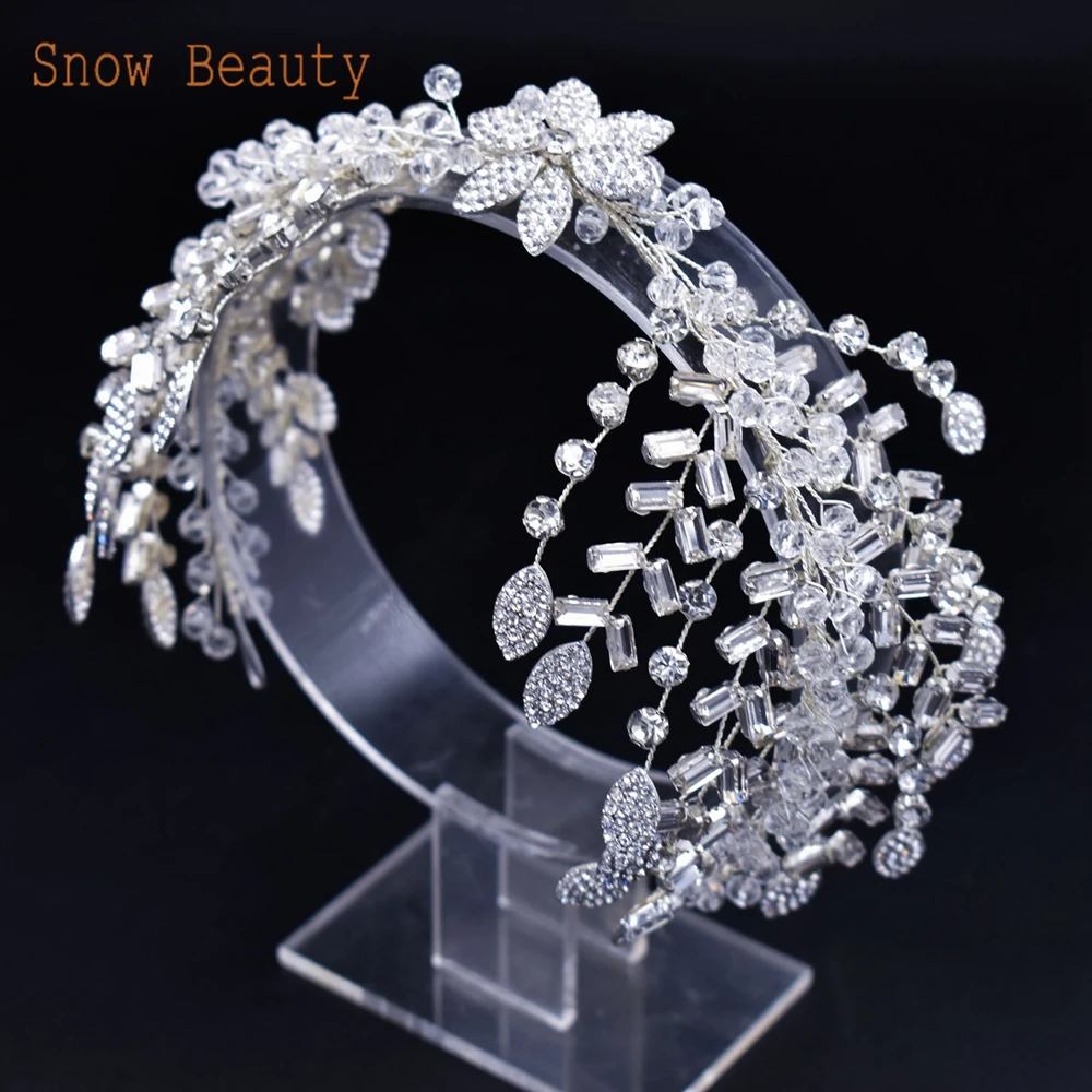 

DZ084 Crystal Wedding Crown Fashion Bridal headdress Women Hair Accessories Rhinestone Bridal Hair Ornaments for Bride Headwear