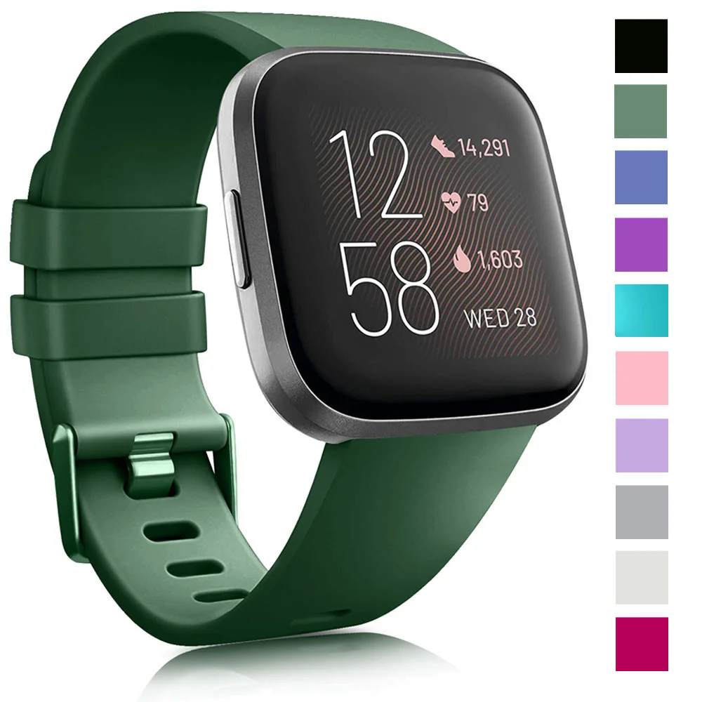 

Strap for Fitbit Versa 2 Band Silicone Sport Replacement Wristbelt Watchband for Fitbit Versa Lite Bracelet Smartwatch Accessory