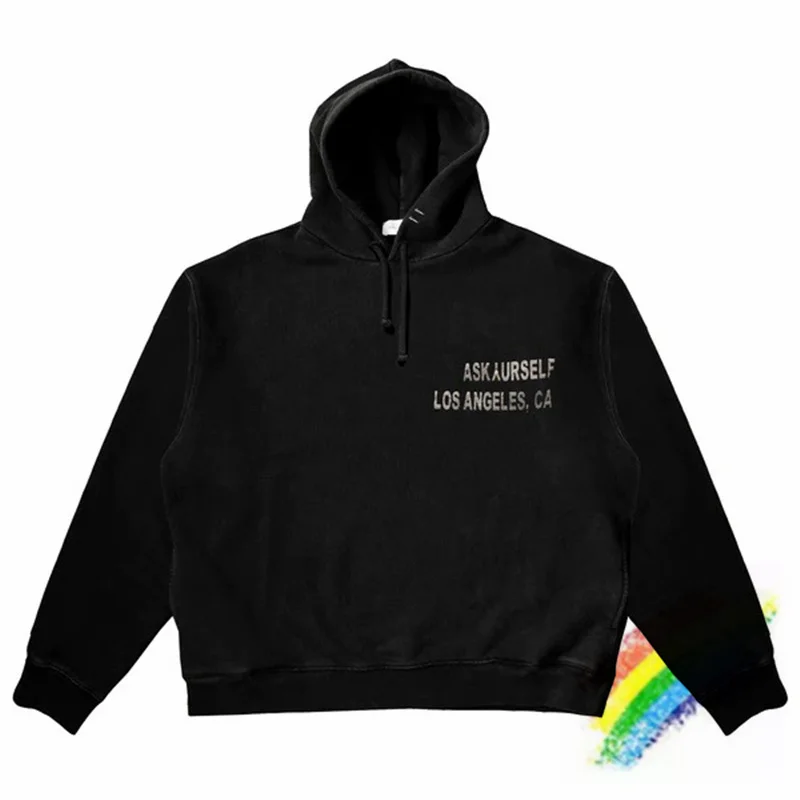 

Askyurself Hoodie Men Women 1:1 Best Quality Washed Fleece Foam Print Askyurself Sweatshirts High Street Los Angeles Pullover