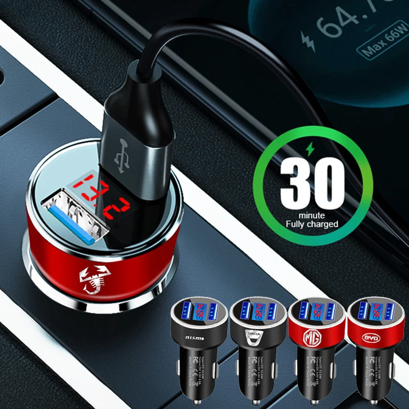 

Fast Charging Car Charger For Phone Dual USB Adapter fit for BMW VW Jeep Honda Mitsubishi Peugeot Nissan Skoda Lada Suzuki Lexus