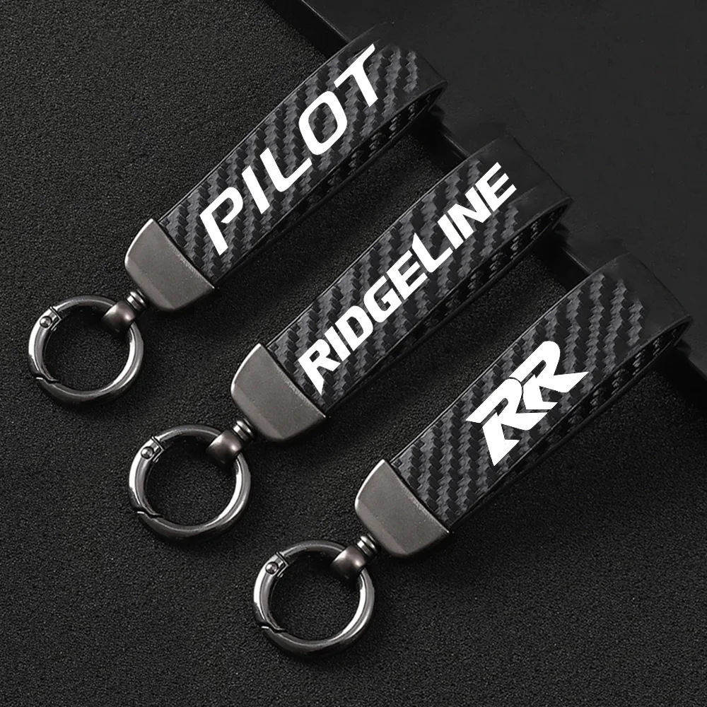 

For Honda Pilot Ridgeline RR Car Key Chain 360 Degree Rotating Horseshoe Ring Keybelt Auto Accessories Gift