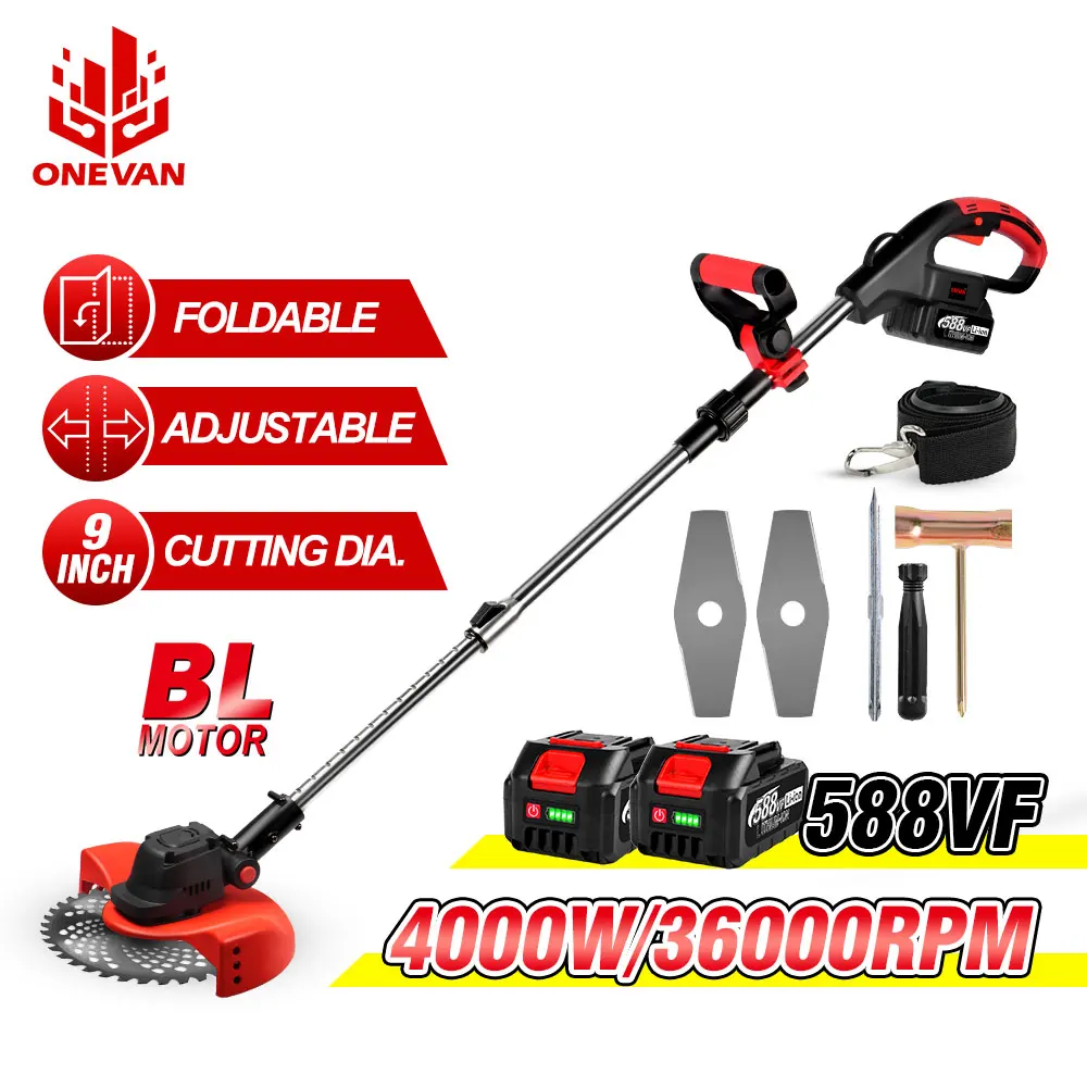 Бесщеточная Беспроводная газонокосилка onwan, 4000 Вт, 36000 об./мин.