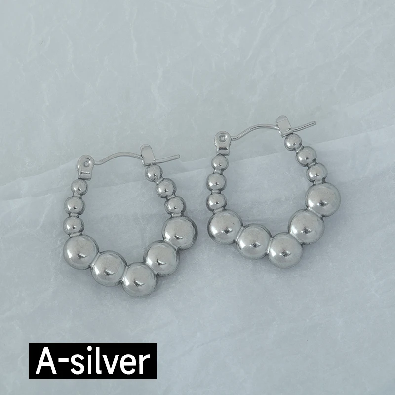 Женские серьги из нержавеющей стали с геометрическим дизайном