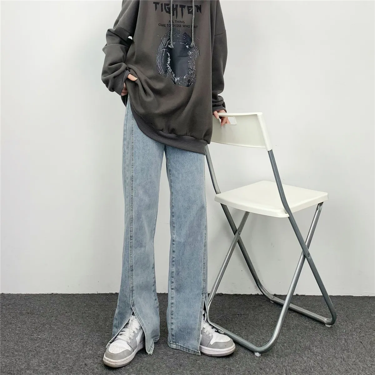 JEAN MAN Hip-hop Street Design Retro Stitching Jeans for Women High Street Jeans Men's Loose Jeans Street Pants Y2k Pants Casual