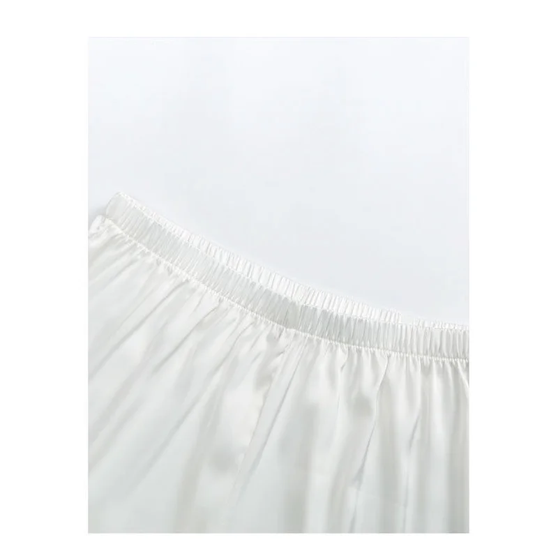 QWEEK Silk Women's Pajamas Plus Size Sets Sleepwear Heart Embroidery Nightwear Female Woman 2 Pieces Pijama Pyjamas 3XL 4XL