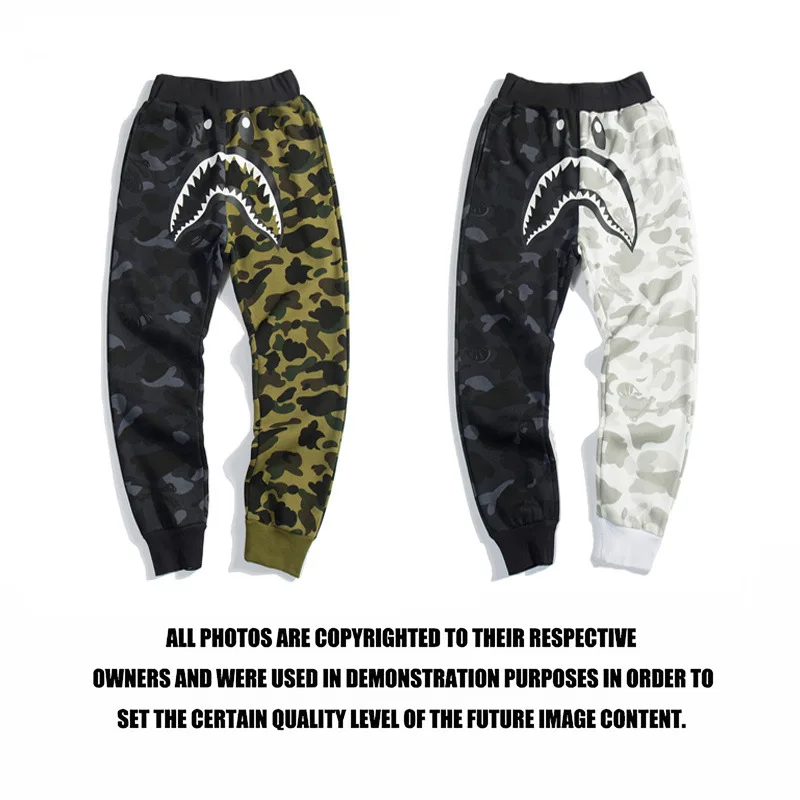 

Мужские и женские спортивные брюки Bape Shark, брюки с принтом в стиле Харадзюку, джоггеры 2022, уличная одежда с завязками, повседневные спортивны...