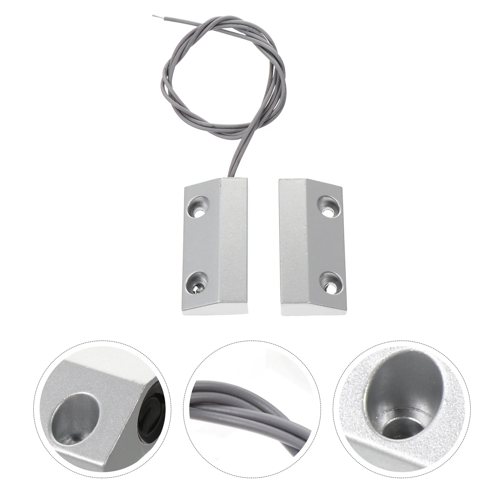 

1 Set Wired Zinc Alloy Roller Shutter Gate Door Magnetic Switch Alarm Sensor