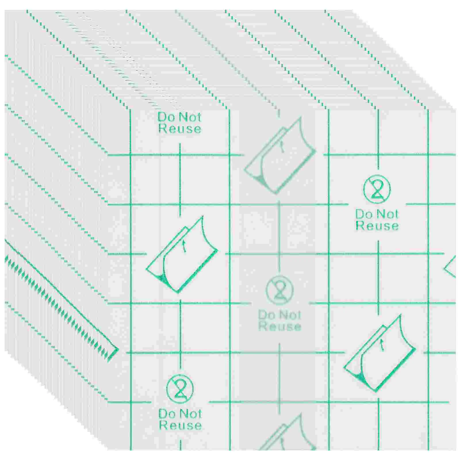 

100 Pcs Transparent Tape Makeup Hand Palette Disposable Palettes Supplies White Paper Adhesive