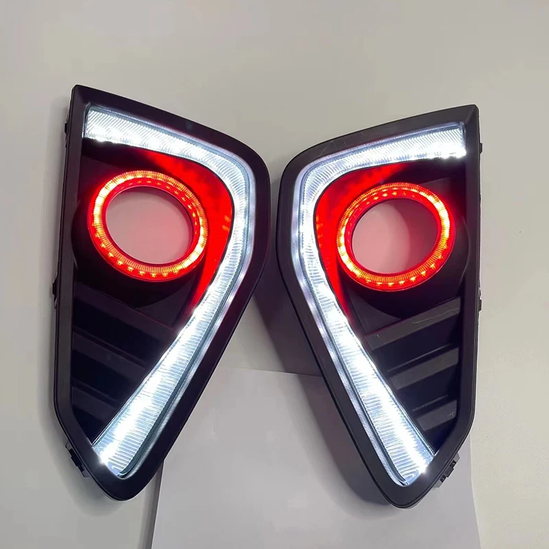 Светодиодные дневные ходовые огни DRL для Haval F7 F7X с желтым сигналом поворота и