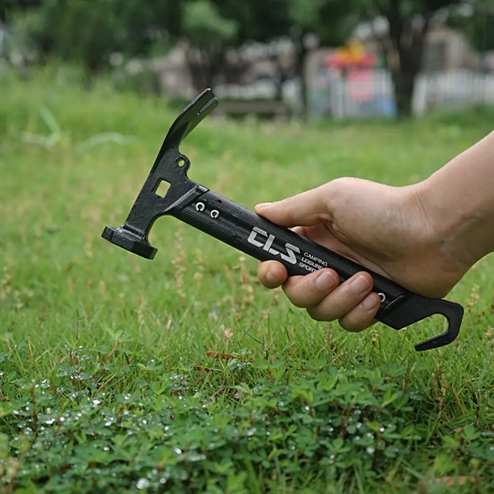 

Useful Tent Nail Hammer Anti-scratch Dedicated Ground Nail Puller Sturdy Tail Hook Camping Hammer for Travel