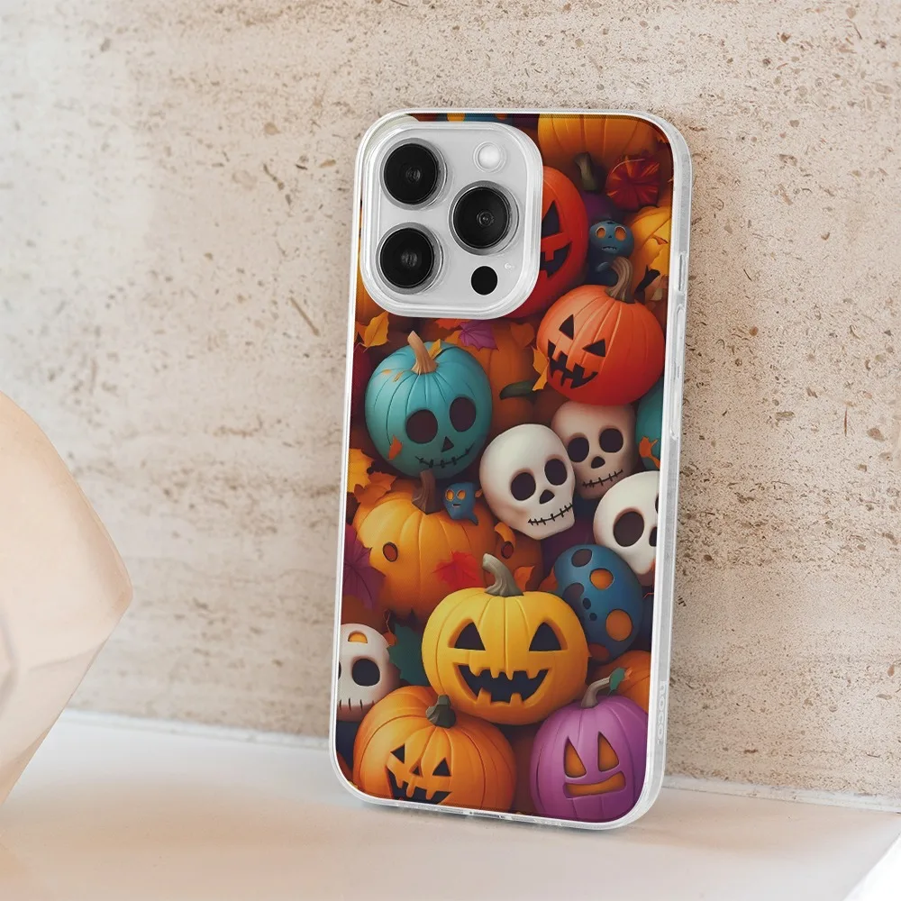 Чехол для мобильного телефона в стиле Хэллоуина iPhone X XR XS Max 11 12 13 Pro Mini 14 15 16 7 8 Plus