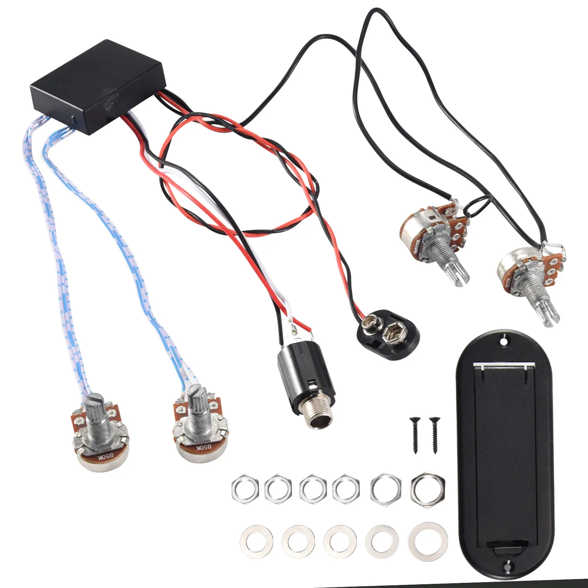 2-полосный активный бас-гитара EQ эквалайзер схема предварительного усиления
