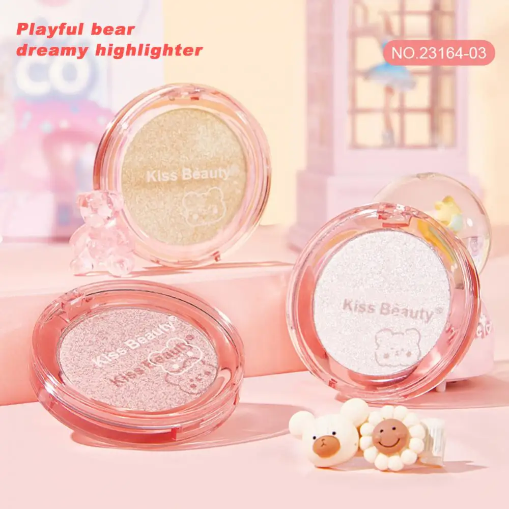 

Face Brighten Contour Highlighter Palette Face Body Highlight Shimmer Shiny High Gloss Champagne Gold Pink Highlighter 1pcs