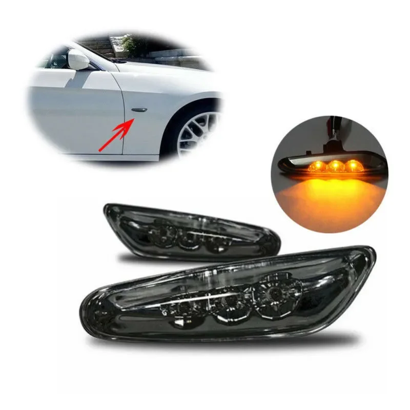

Amber Car LED Side Marker Light Turn Signal Lamp European Sport Appearance For BMW E82 E88 E60 E61 E90 E91 E92 E46 E61 E84