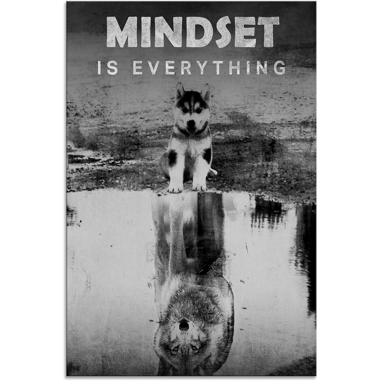 Мотивационные мотивационные цитаты, постеры с собакой, волком, настенные картины, картины на холсте, украшение для гостиной, домашний декор