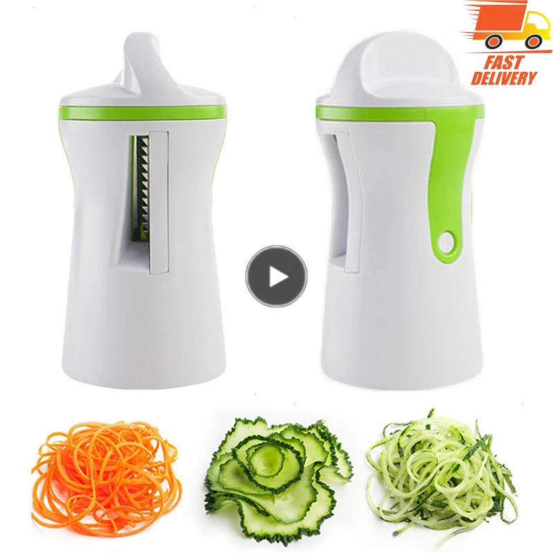 Portable Heavy Duty Spiralizer Vegetable Slicer Vegetable Fruit Spiral Slicer Cutter Salad Tool Zucchini Noodle Spaghetti Maker