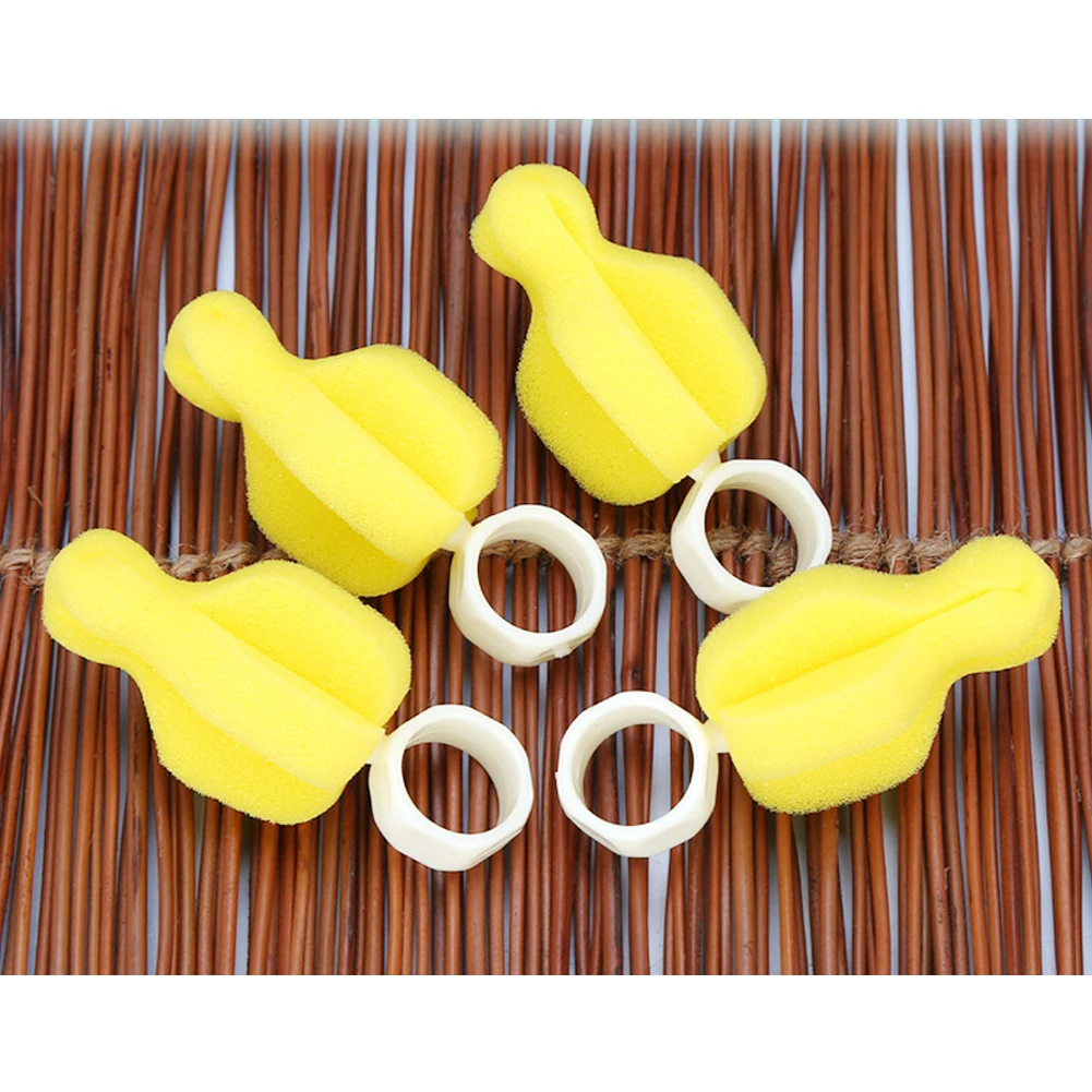 

5pcs Baby Bottle Brush Nipple Brush Milk Feeding Bottle Brushes Clip Teat Cleaning Brush Bottle Sponge Rotating Washing