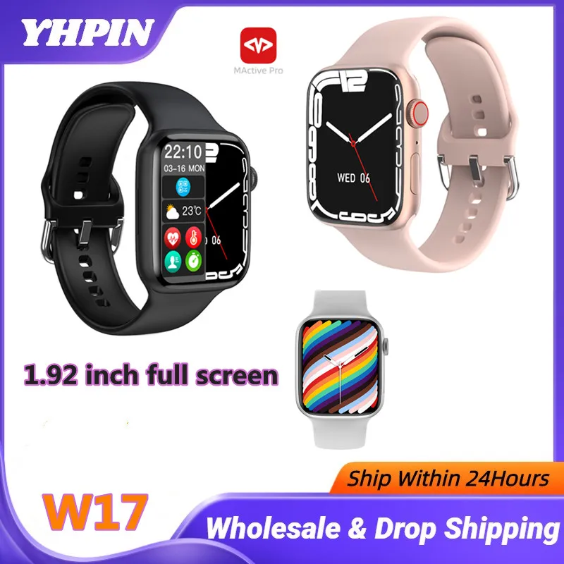 

Новинка, оригинальные мужские Смарт-часы YHPIN W17 1,9 дюйма, серия 7, женские водонепроницаемые полноэкранные BT-звонки PK W27 W37 DT7 PRO PLUS