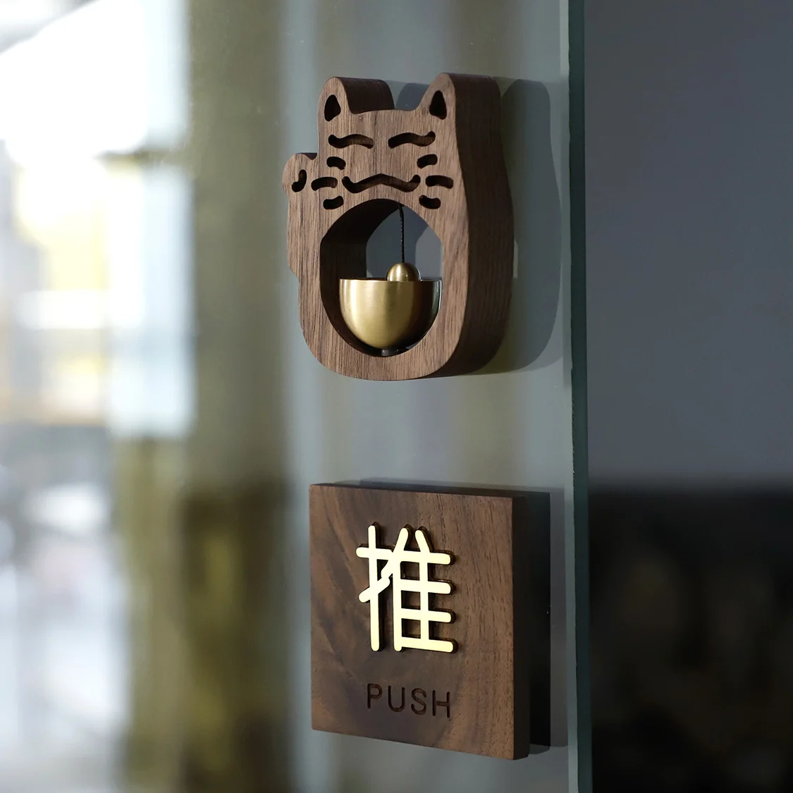 

bell Hanging Wind Chimes Japanese Style Pure Copper Entrance Reminder Bell Open Door Magnetic Suction