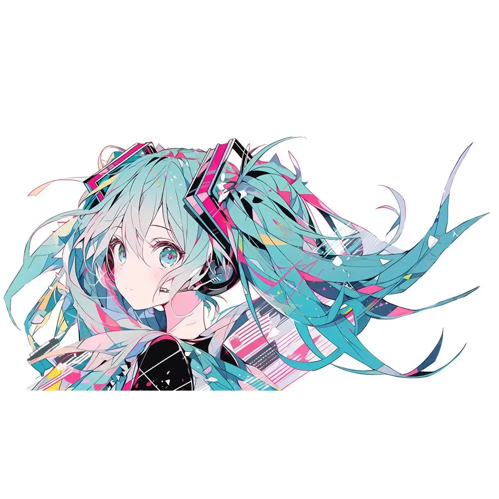 3D наклейка Hatsune Future водонепроницаемая можно прикрепить к двойной дверью