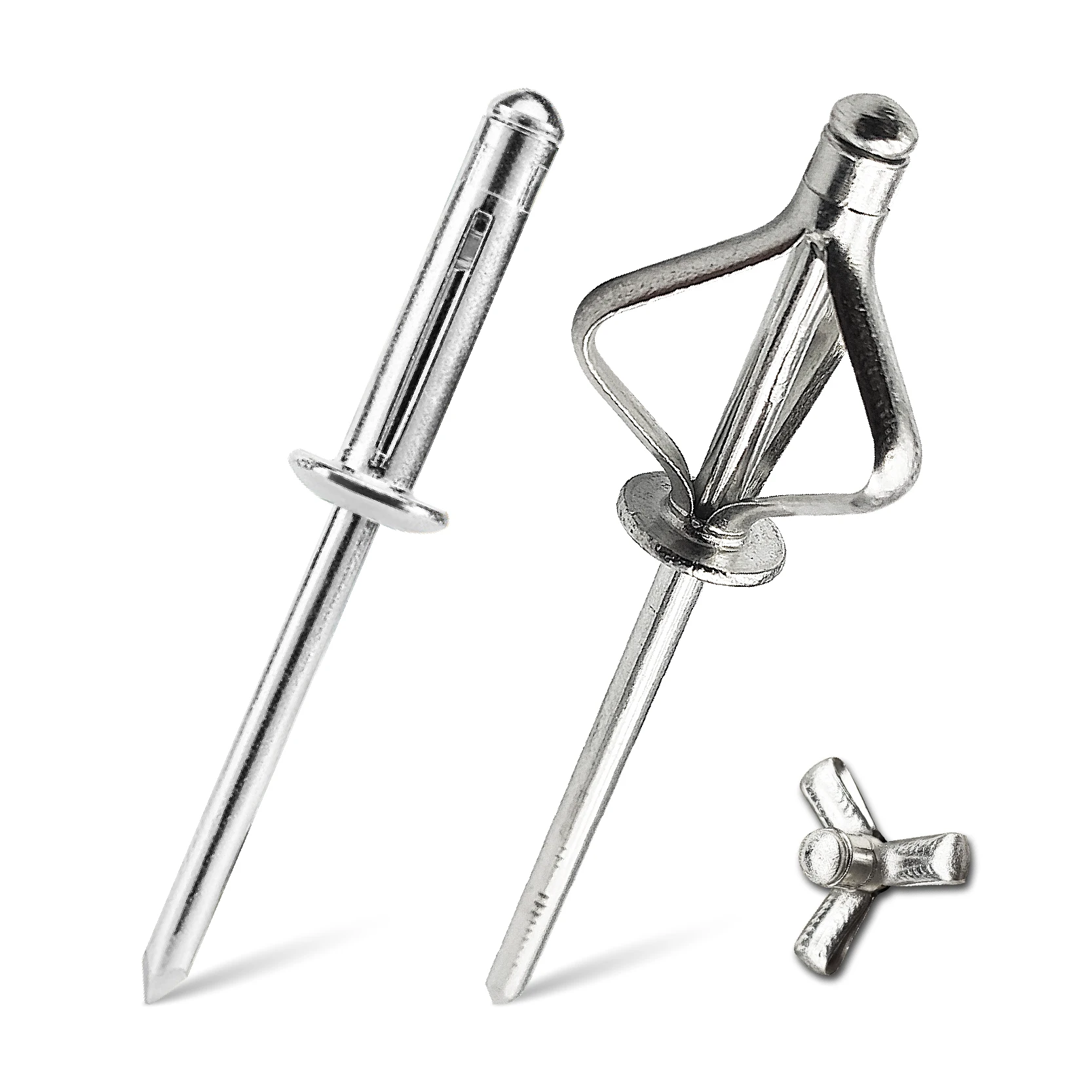 30/100/500 шт. тройные заклепки, алюминиевые заклепки для автомобильных бамперов Mercedes Benz и вентиляционных труб салона автомобиля или кондиционирования воздуха