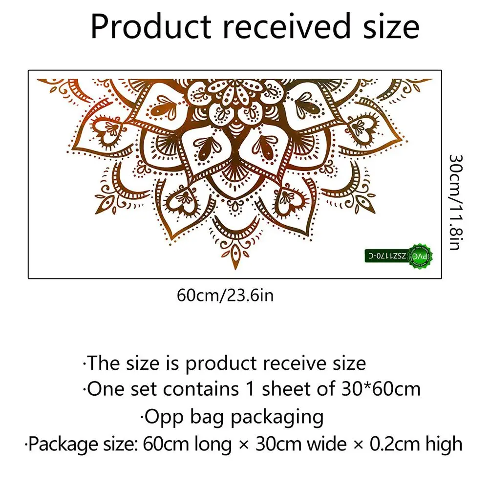 Наклейка на стену в богемном стиле с цветком мандалы съемные наклейки стены для