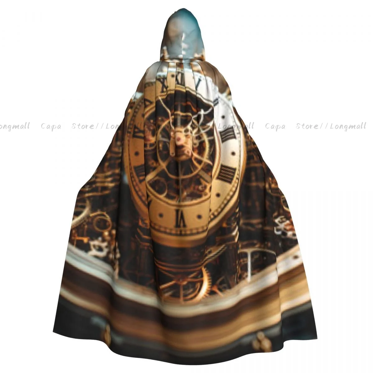 Мантия с капюшоном для взрослых симфонические часы накидка на Хэллоуин длинный